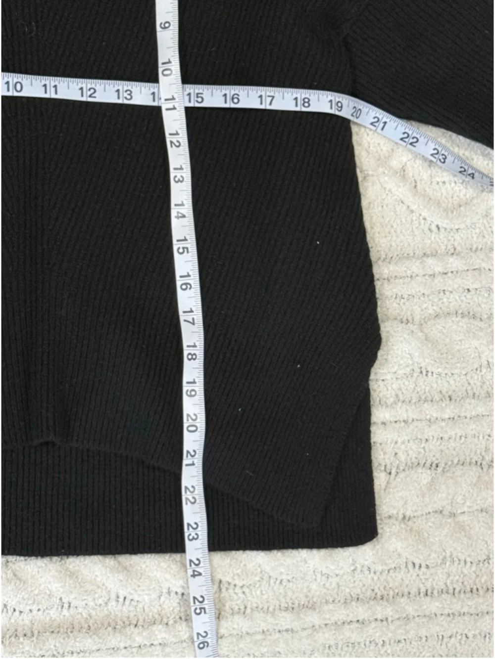 Everlane Black Cashmere Ribbed Crew Neck Sweater Small